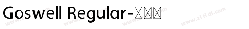 Goswell Regular字体转换